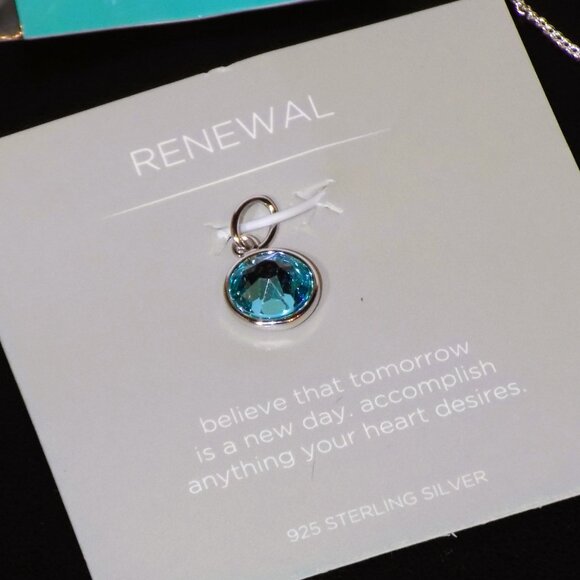 Lot 5 Origami Owl Jewelry Bundle.  Chain & 4 Charms.  Sterling Silver, Swarovski - Picture 2 of 8